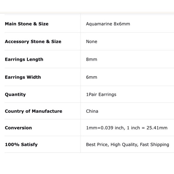 8mm Aquamarine Gemstone & Silver Filled Earrings - Picture 6 of 7